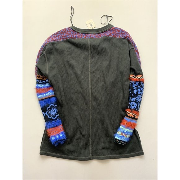 Free People Women's Black Long Sleeve On My Way Cuff Thermal Top NWT - Picture 5 of 9